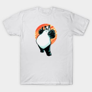 Buddy Panda with Orange Background T-Shirt